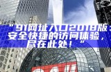 “91网址入口2018版：安全快捷的访问体验，尽在此处！”